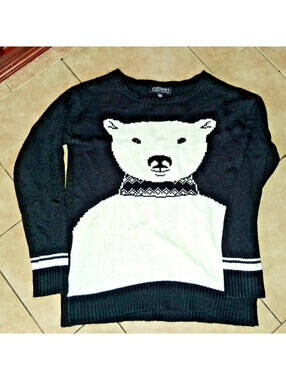 CONTEXT MEDIUM SOFT STRETCHY LONG SWEATER BEAR TOP SIZE MEDIUM BOHO